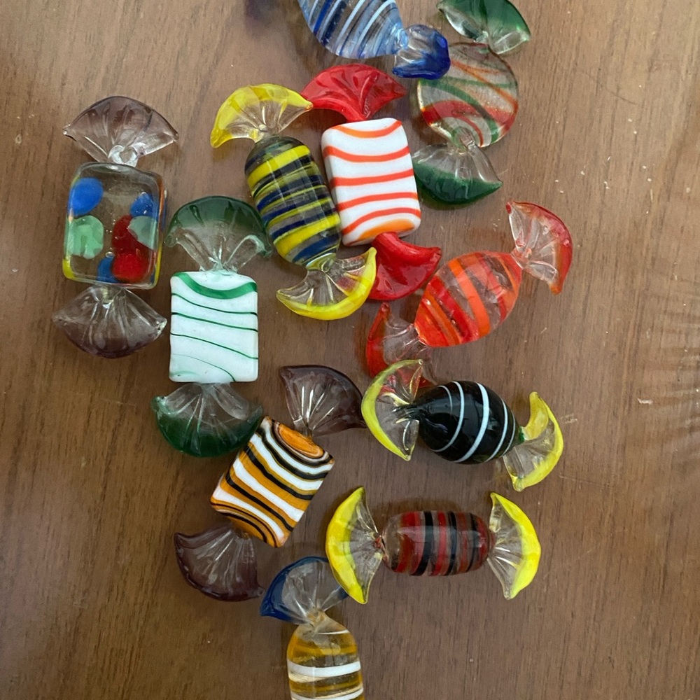 Colorful Glass Candy Decor Set